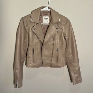 NWOT Abercrombie Vegan Leather Moto Jacket